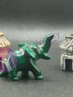 Malachite Elephant Carving