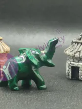 Malachite Elephant Carving