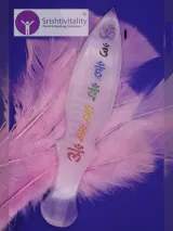 Selenite Knife 7 chakras engraving