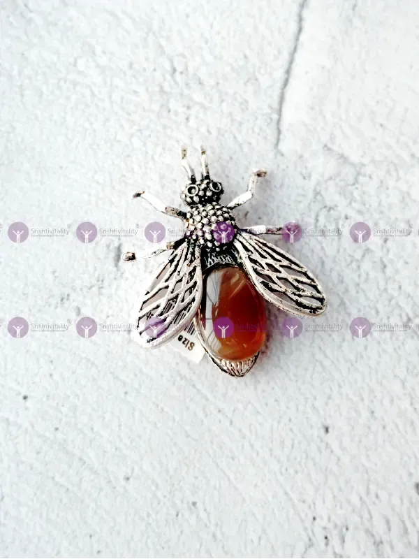 Honeybee tiger eye pendant