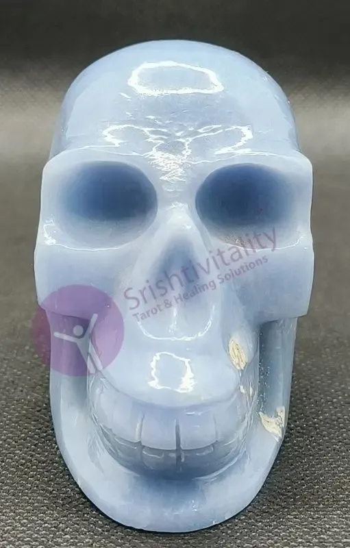 Angelite Skull Carving