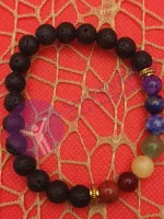 7 Chakra & Lava Bracelet