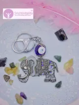 Evil Eye Elephant Keychain