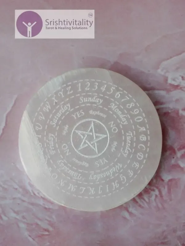 Selenite Plate Pendulum Board