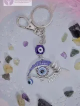 Evil Eye Silver Eye Keychain