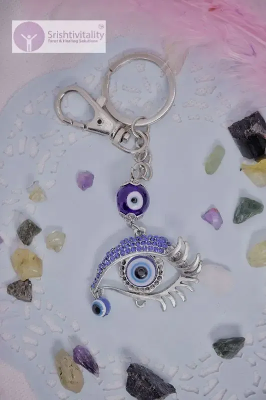 Evil Eye Silver Eye Keychain