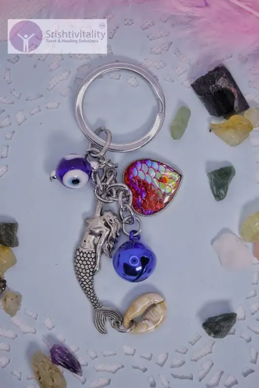 Evil Eye Mermaid Keychain