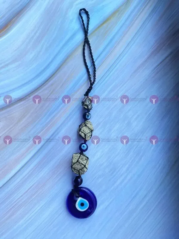 Pyrite evil eye hangings